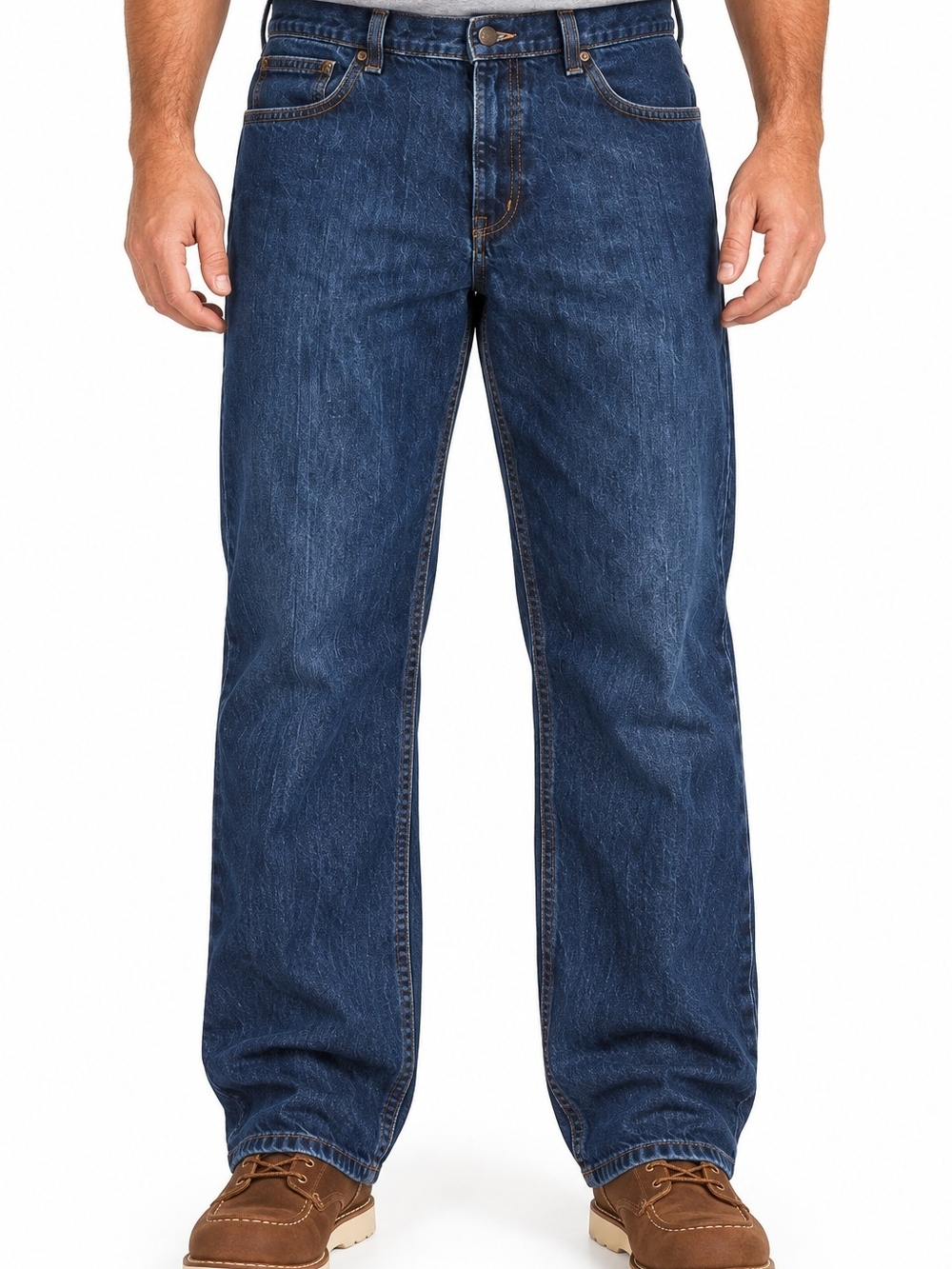 Carhartt Men's Relaxed Fit Jeans 42x30 Blue Denim Workwear Straight Leg Mexico